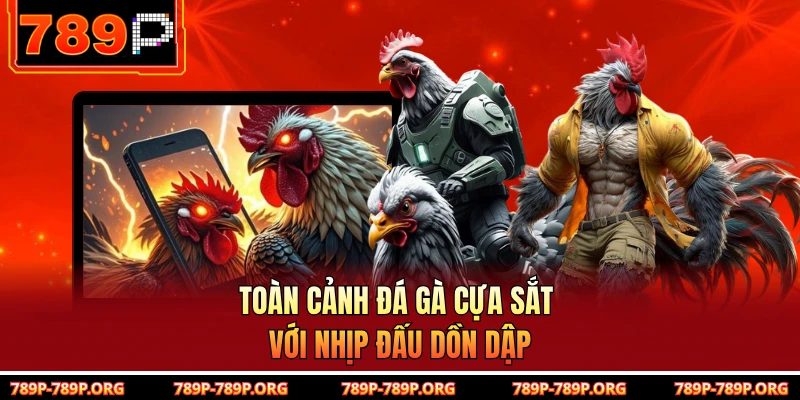 Toàn cảnh đá gà cựa sắt với nhịp đấu dồn dập 